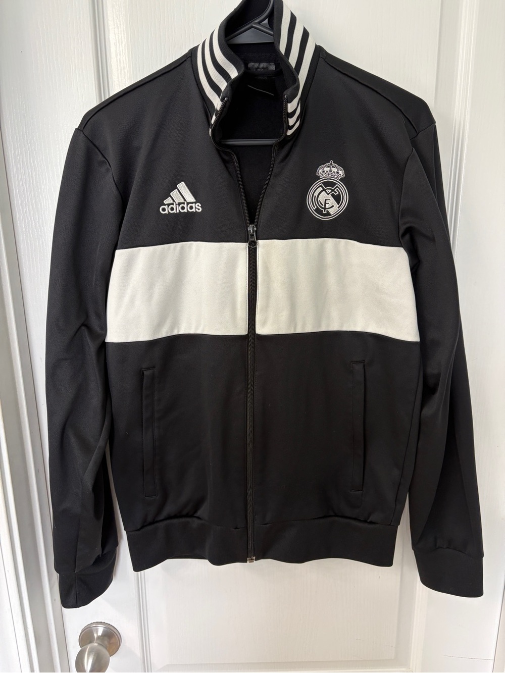 Adidas Real Madrid CF Black Full Zip Track Jacket Men's Size Small